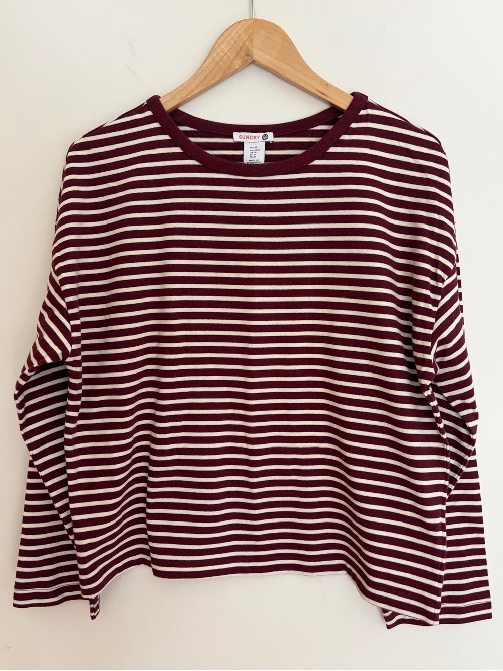 Sundry Cotton Striped longsleeve Top